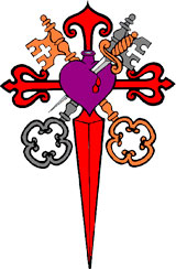 cruz con el corazón y las llaves de San Pedro