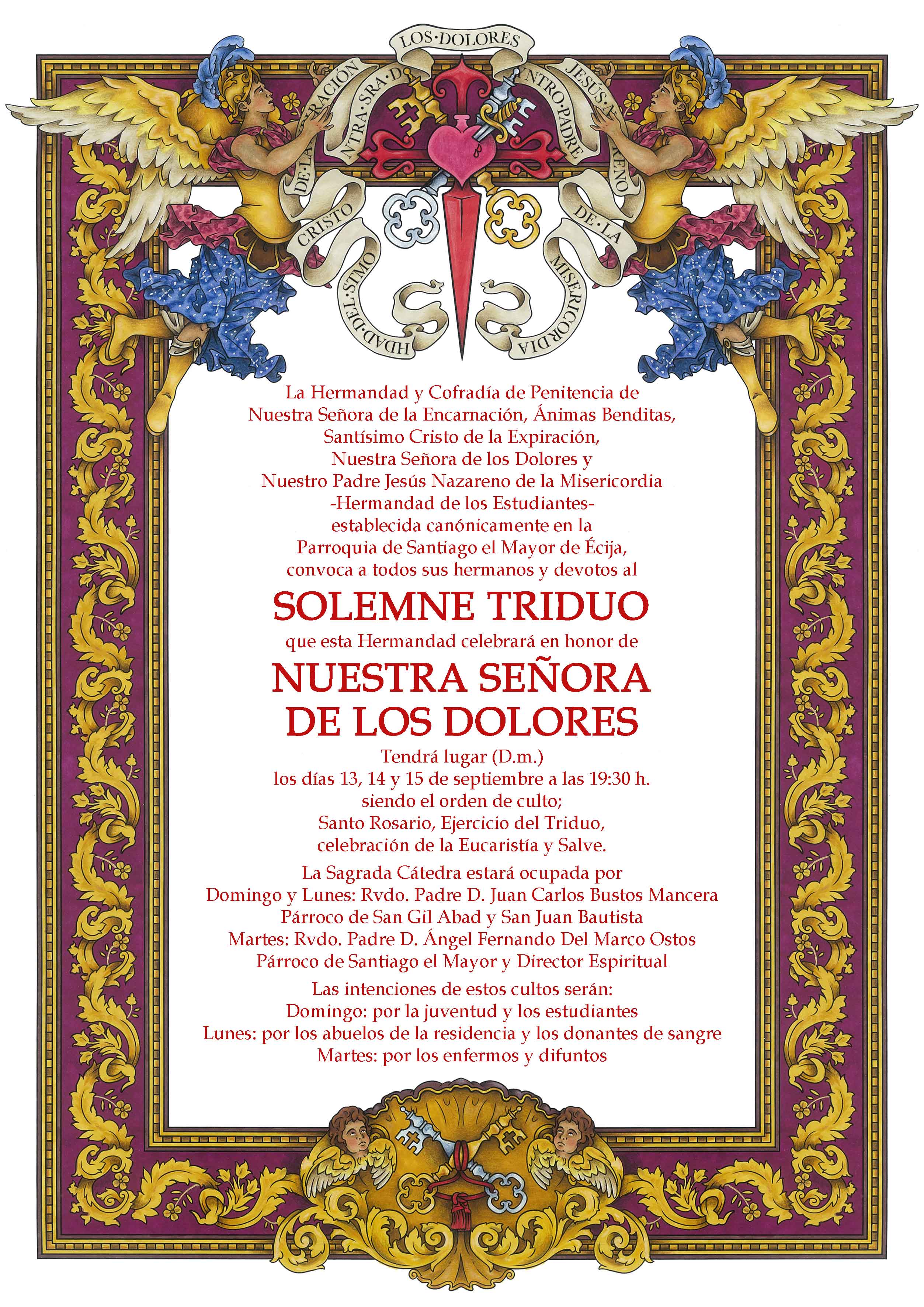 Cartel Triduo Virgen 2026
